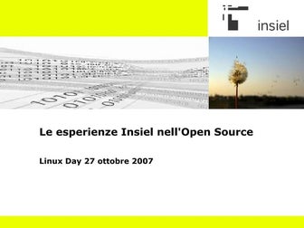 Le esperienze Insiel nell'Open Source - Margherita Forcolin, Sergio Barletta 