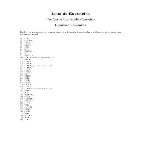 Le   ligações químicas