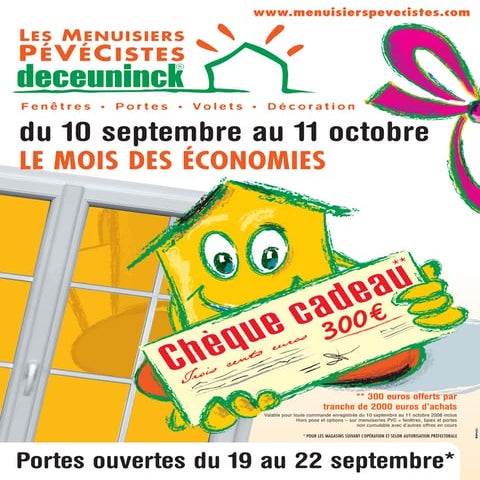 Le mois des Economies chez les Menuisiers PéVéCistes Deceuninck