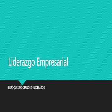 Liderazgo Empresarial