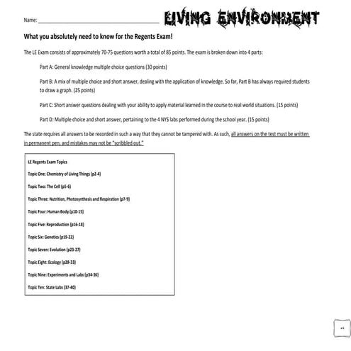 Biology - Dunleavy Regents Review