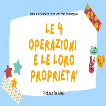 Le 4 operazioni   de marzi