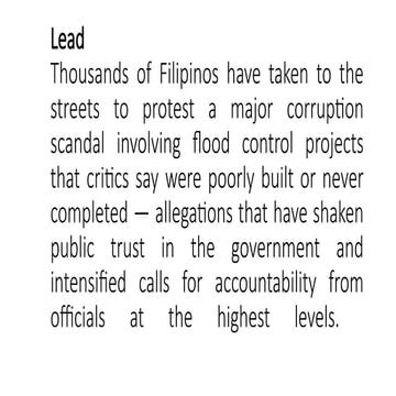 Mass Protests in the Philippines Over Corruption in Flood Control ...