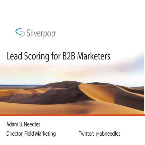 Lead Scoring For B2B Marketers