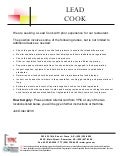Chef job description Chef job description