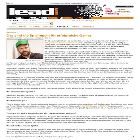 das sind die spielregeln für erfolgreiche games