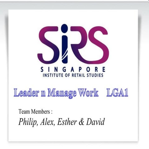 Leader and manage work lga1