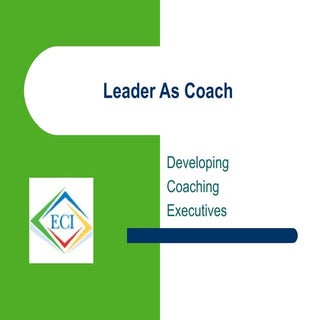 Leader as coach in simple colors