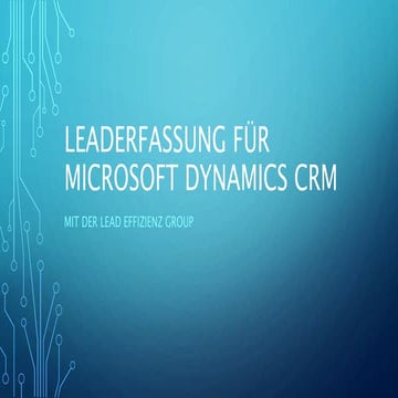 Leaderfassung für microsoft dynamics crm