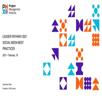 Leader pathways 2021 Chapter branding and Social media best practices
