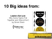 10 Big Ideas From: Leaders Eat Last...