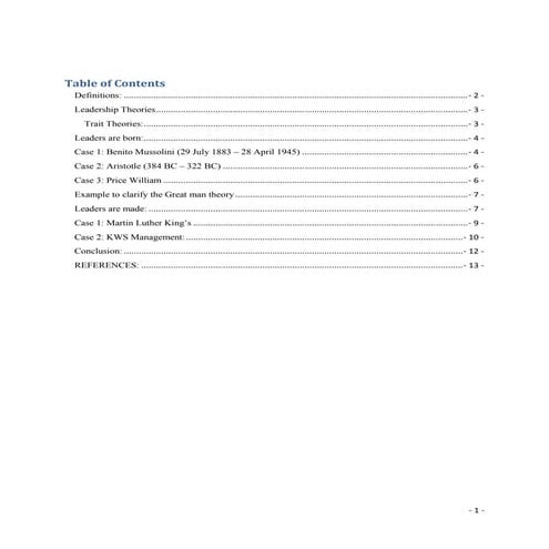 Leaders are born and not made