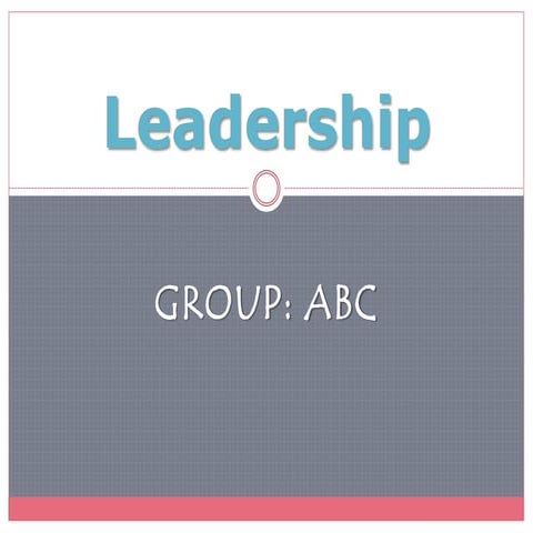 Leadership Chapter 5 final case 