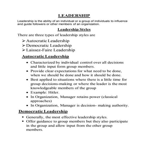 Leadership
