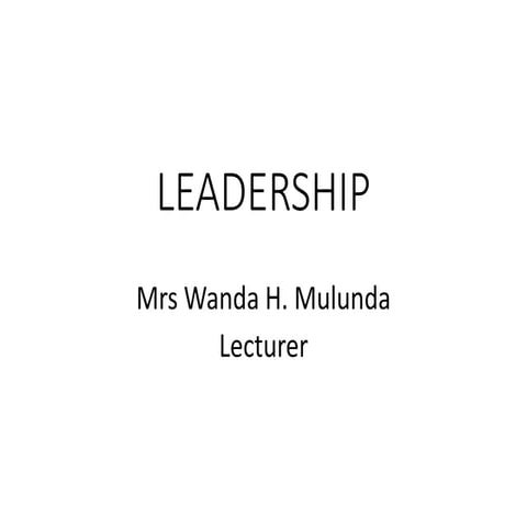 Leadership In The Workplace | PPT