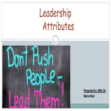 Leadership attributes