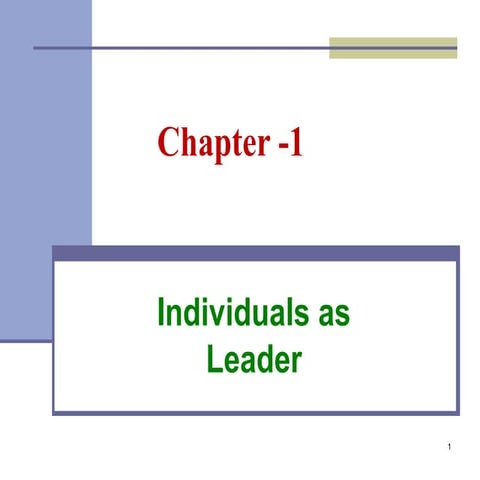 Leadership   chapter 1 and 2