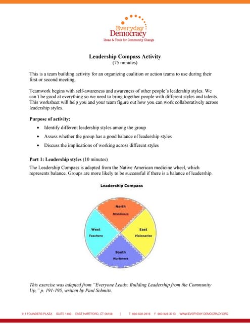 Leadership Compass Activity