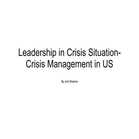 Leadership In Crisis Situation | PPT