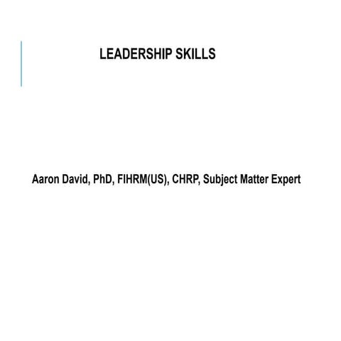 Leadership- Course for Non-Governmental organizations