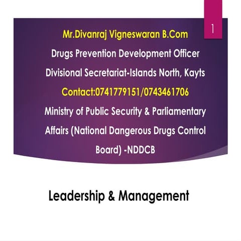 Leadership & Management Session to learn | PPTX