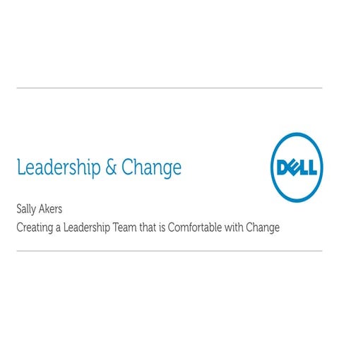 Leadership and change