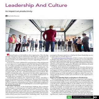 Leadership and Culture in Leadershi...