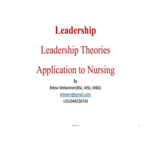 Leadership and leadership theories