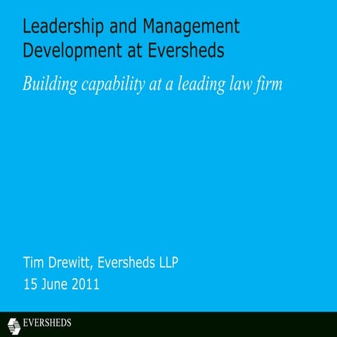 Leadership and management development at Eversheds