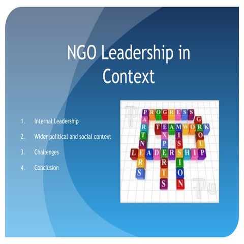 NGO Management and Leadership