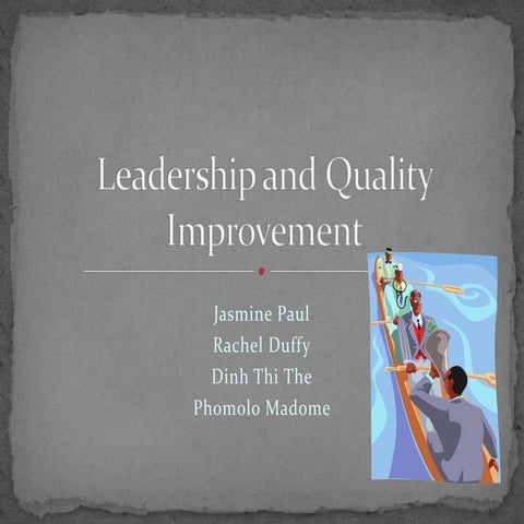 Leadership and Quality Improvement