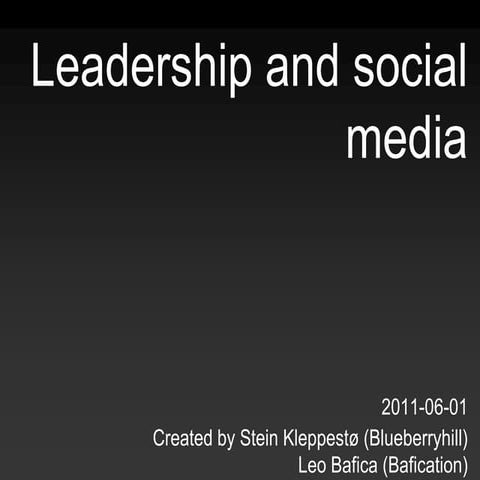 Leadership and social media