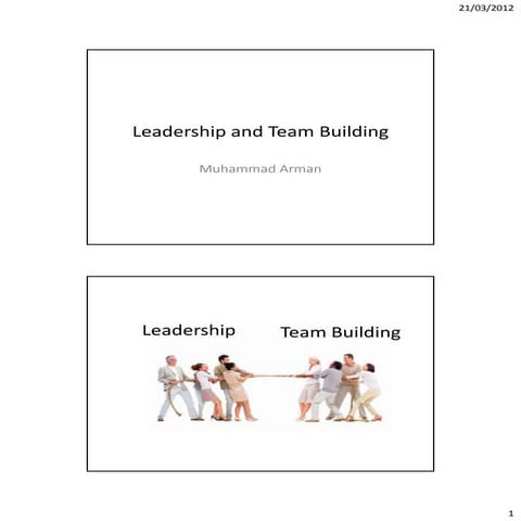 Leadership and team building