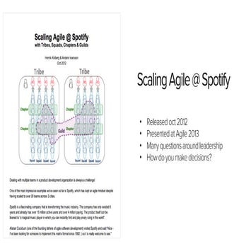 Leadership @ Spotify by Kristian Lindwall at the Lean IT Summit 2014