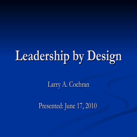 Leadership By Design