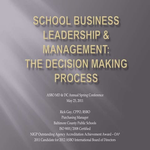 Leadership   Decision Making Process   052311