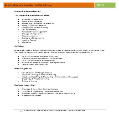 Leadership Development 