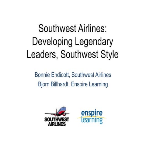 Developing Legendary Leaders, Southwest Style