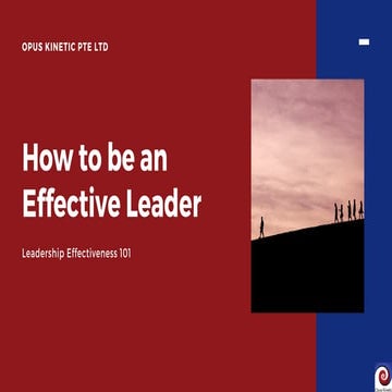 How to be an Effective Leader