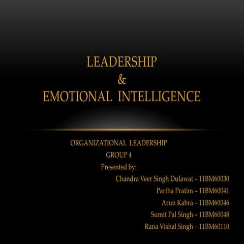 Leadership & emotional  intelligence