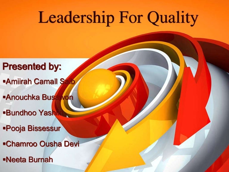 Leadership for quality