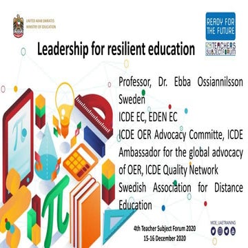 Leadership for resilient education ossiannilsson2020