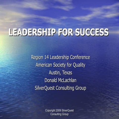 Leadership For Success   Updated