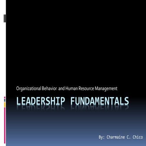 Leadership Fundamentals