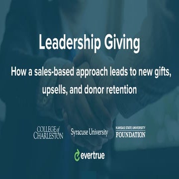Leadership Giving in Higher Ed