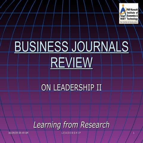 BUSINESS RESEARCH-Leadership Ii