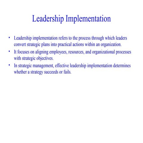 Strategic Implementation PPT | PPTX
