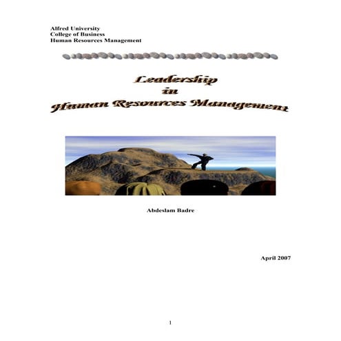 Leadership In Human Resources Managements | PDF
