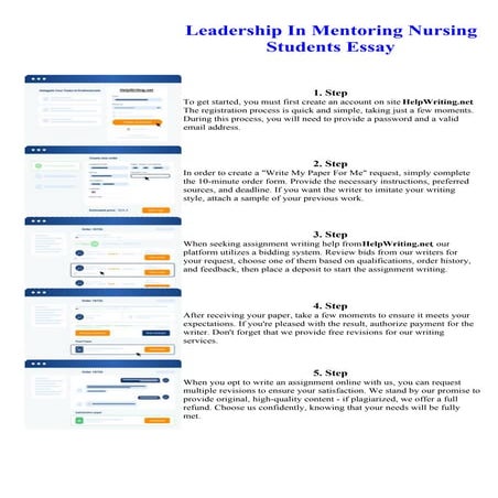 Leadership In Mentoring Nursing Students Essay