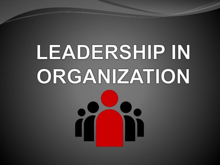 Leadership in Organization Organizational Leadership